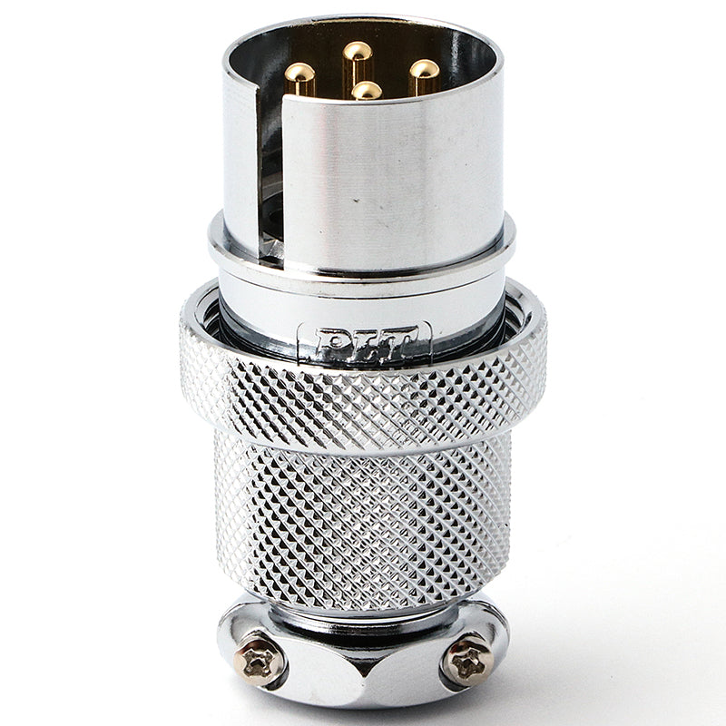4 Point Plug Industrial Circular-25 Series, 4 Pin, Plug, Male Contact, Straight, So ...