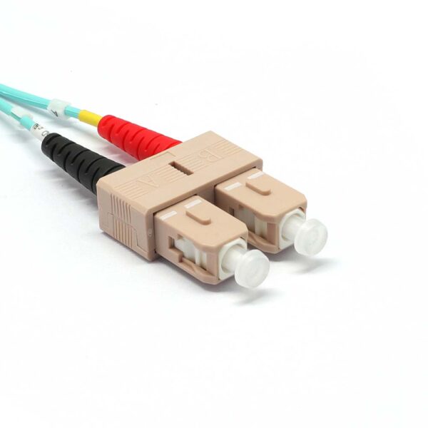 LC to SC Multimode OM3 Duplex 50/125 LSZH Fiber Optic Patch Cable - variable