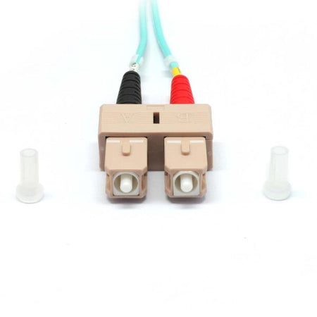 LC to SC Multimode OM3 Duplex 50/125 LSZH Fiber Optic Patch Cable - variable