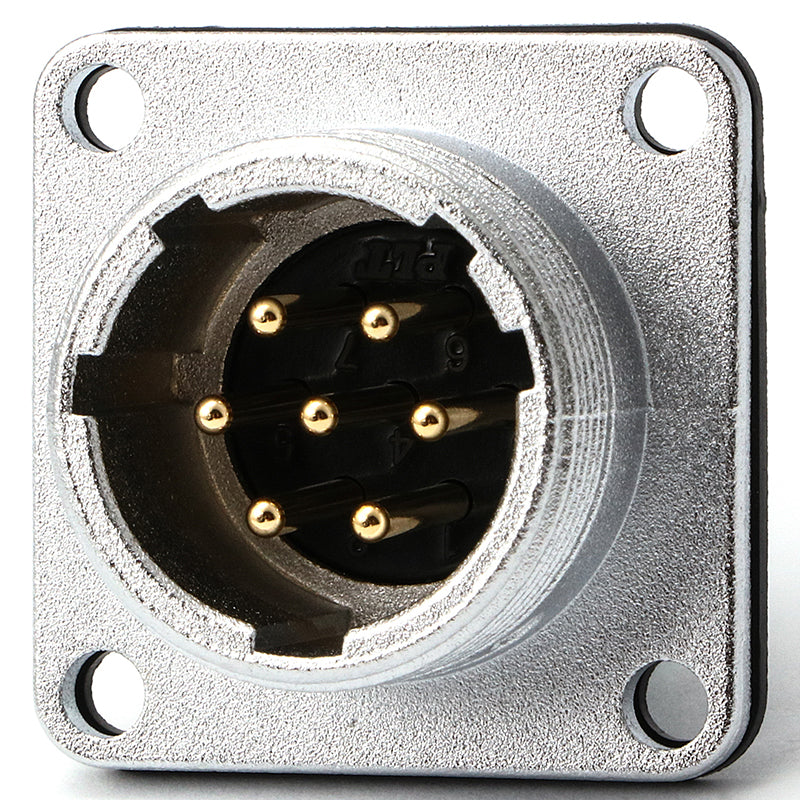 Industrial Square-20 series, 7 Pin, Plug, Female Contact, Straight, Solder, Screw Thread Connector