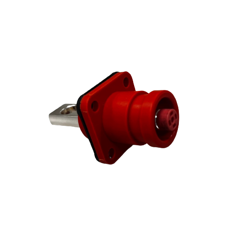 PSL200, 1 POS, Receptacle, Male Contact, M8 Busbar, Non-HVIL Connector, Orange