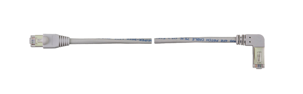 Shielded CAT5e Cable - F/UTP 26AWG LSZH, Molded SR Straight to Right Angled - variable