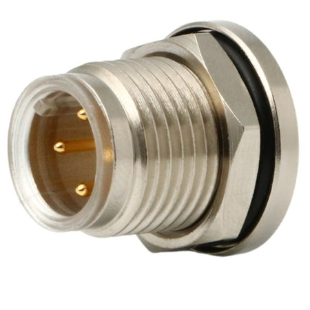 Waterproof M12 Series, A Code, 4 Pin, Receptacle, Male Contact, Straight, Solder, Screw Thread, IP67(Mating) Connector - simple
