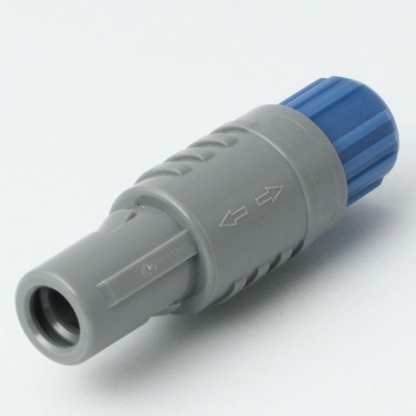 1P Plastic Series, Blue, 7 Pin, Plug, Male Contact, Straight, Solder, Snap Latch, IP50 (Mating) Connector - simple