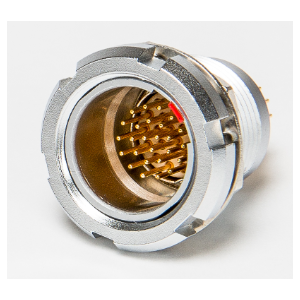 0K Metal Series, 6 Pin, Receptacle, Female Contact, Fixed Socket, Print (PCB Type), Snap Latch, IP68 (Mating) Connector - simple