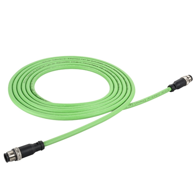 M12 A-Code 4pin Plug Male to M12 A-Code 4pin Plug Male, Cat.5E, PUR, 3M Cable (High Flex) - simple