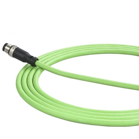 M12 A-Code 4pin Plug Male to M12 A-Code 4pin Plug Male, Cat.5E, PUR, 3M Cable (High Flex) - simple