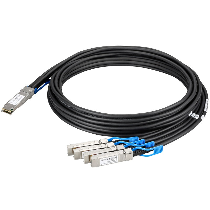 Cisco QSFP-4SFP25G-CU Compatible-100G QSFP28 to 4*SFP28 Passive Direct Attach Copper Twinax Cable_ZCables
