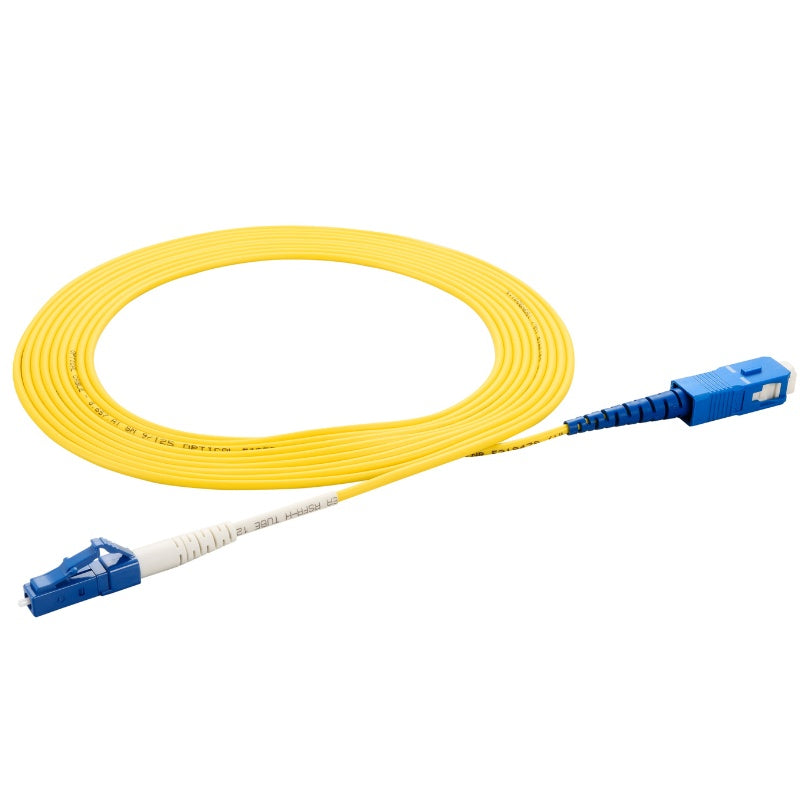 LC to SC Singlemode OS2 Simplex 9/125 OFNR Fiber Optic Patch Cable ...