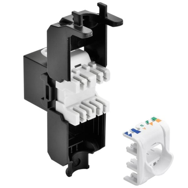 Cat6A 180° UTP Toolless Keystone Jack - variable